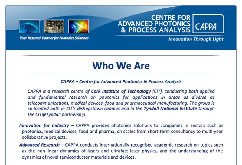 Photonics Applications - CAPPA